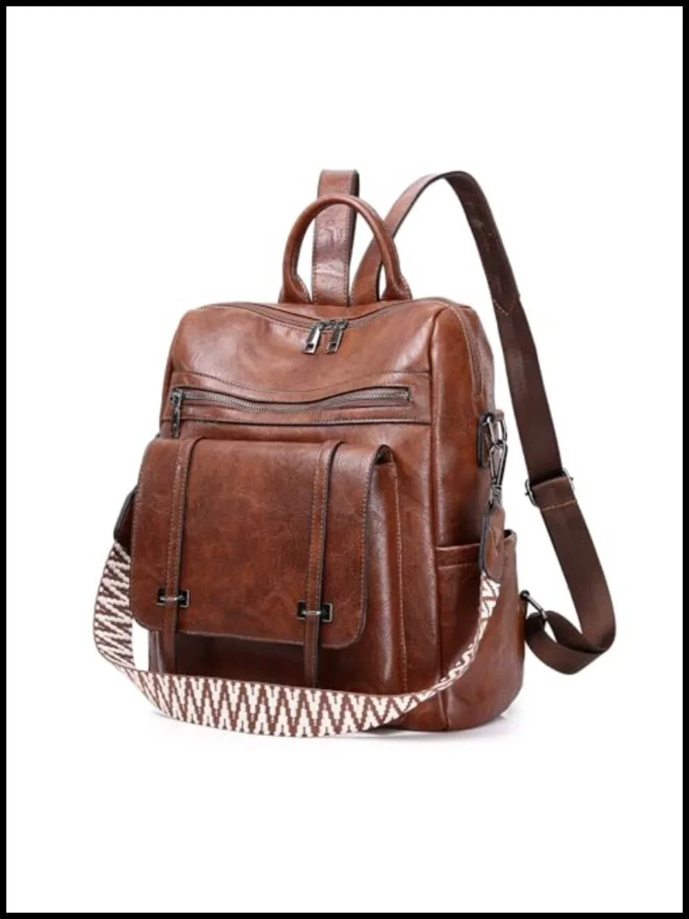 PU Leather Backpack Purse for Women, Fashion Convertible Shoulder Bag, Medium